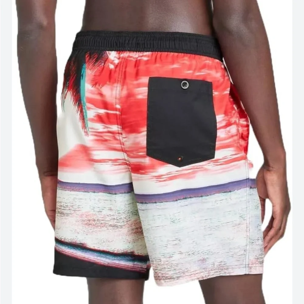 Original Use Black hot tub swim shorts colorful new size XXL